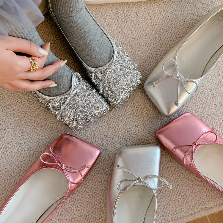 Karin Luna In Stock Spot Goods  Hurry up and grab this hot item!！Square-Toed Flat Granny Shoes