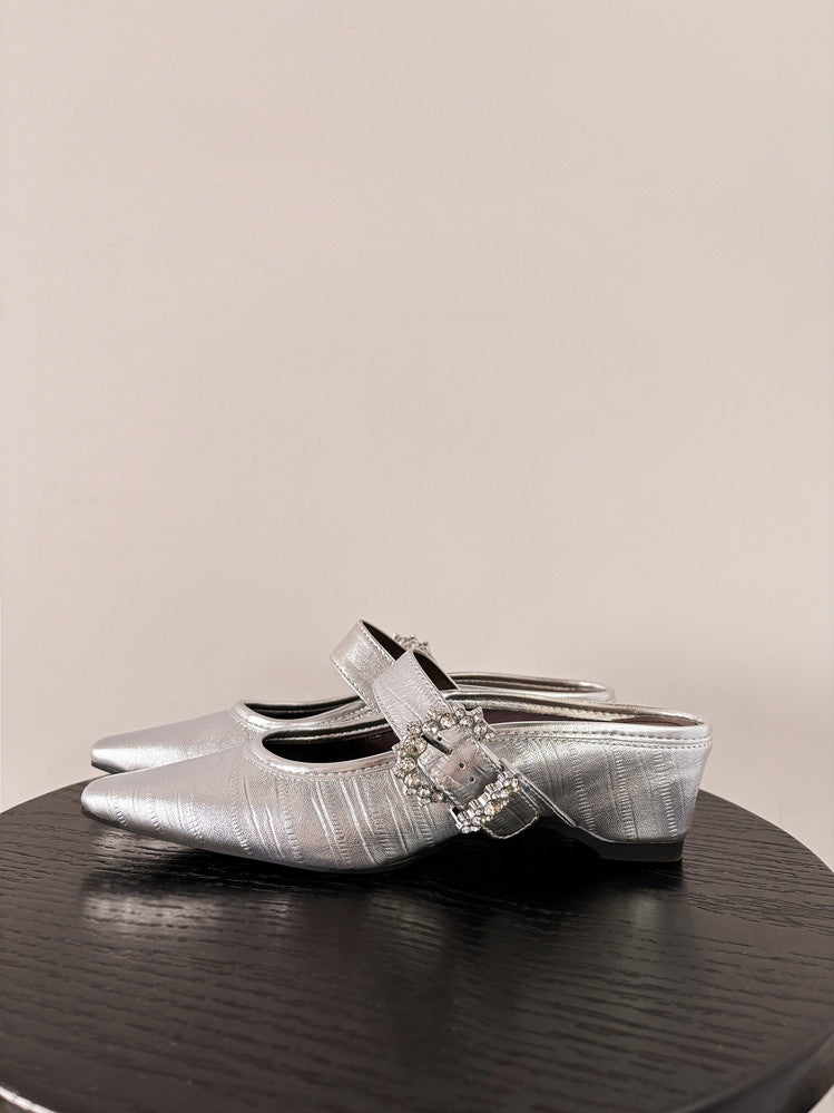 Karin Luna In Stock Spot Goods Full Layer Rhinestone Exquisite Closed-Toe Slippers