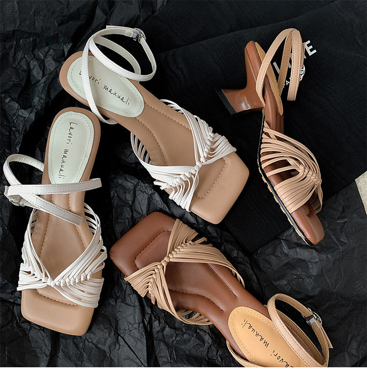 Karin Luna Handwoven Vacation Style~In stock Casual Versatile Sandals