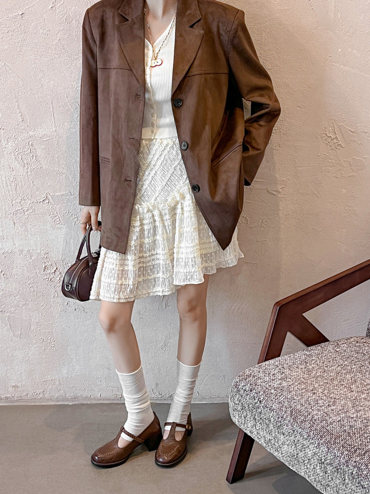 Karin Luna In Stock Spot Goods Vintage Braided Twist High Heels T Round Toe Thick Sole Single Shoes