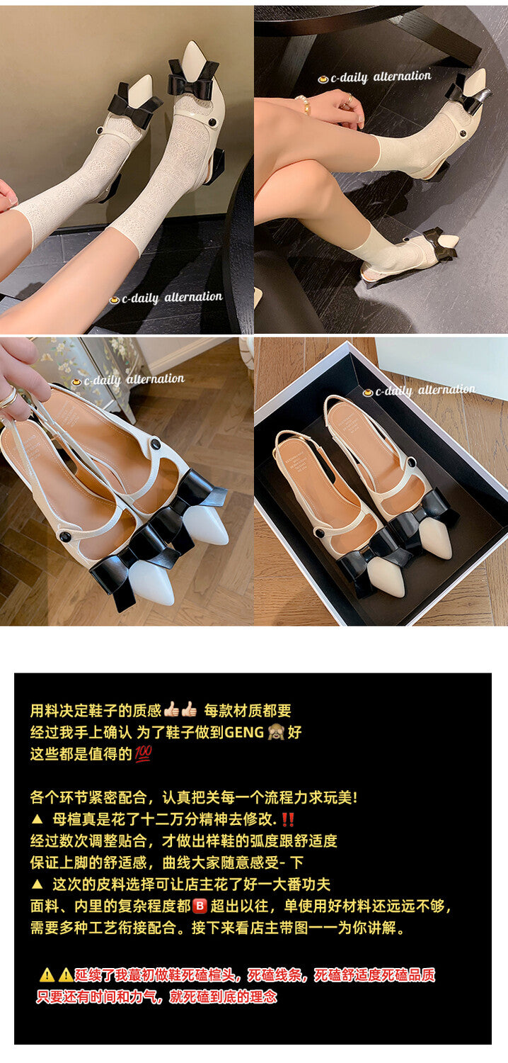 Karin Luna In Stock Spot Goods  Hot-Selling Closed-Toe Sandals  Full leather inside and out Sweet Bow