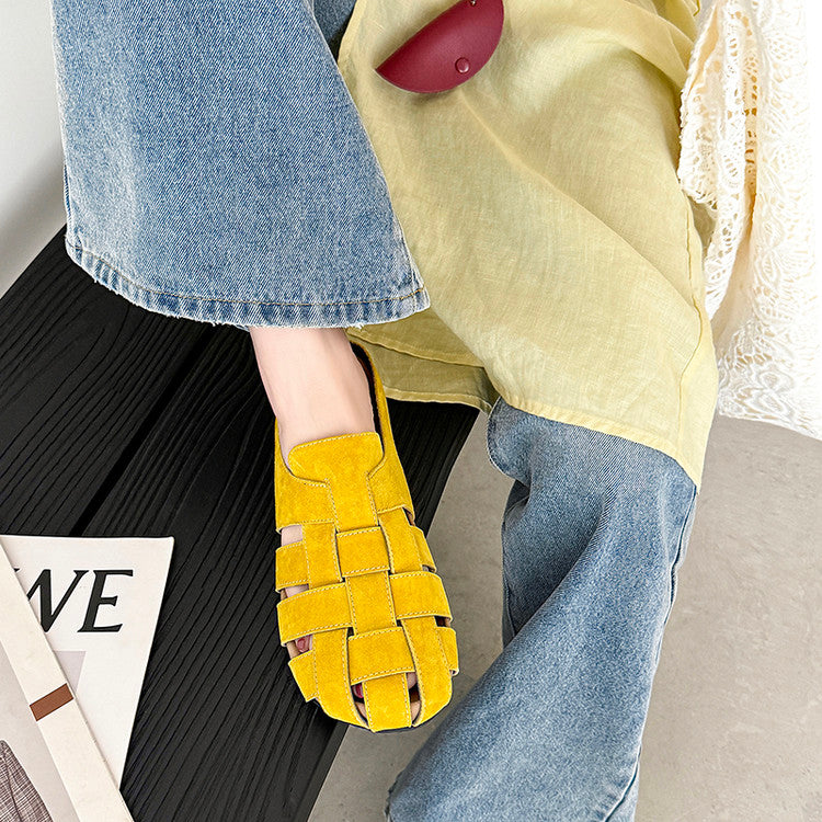 Karin Luna Full Layer Inside and Out~Basic Versatile Perforated Round Toe Birkenstock Slippers
