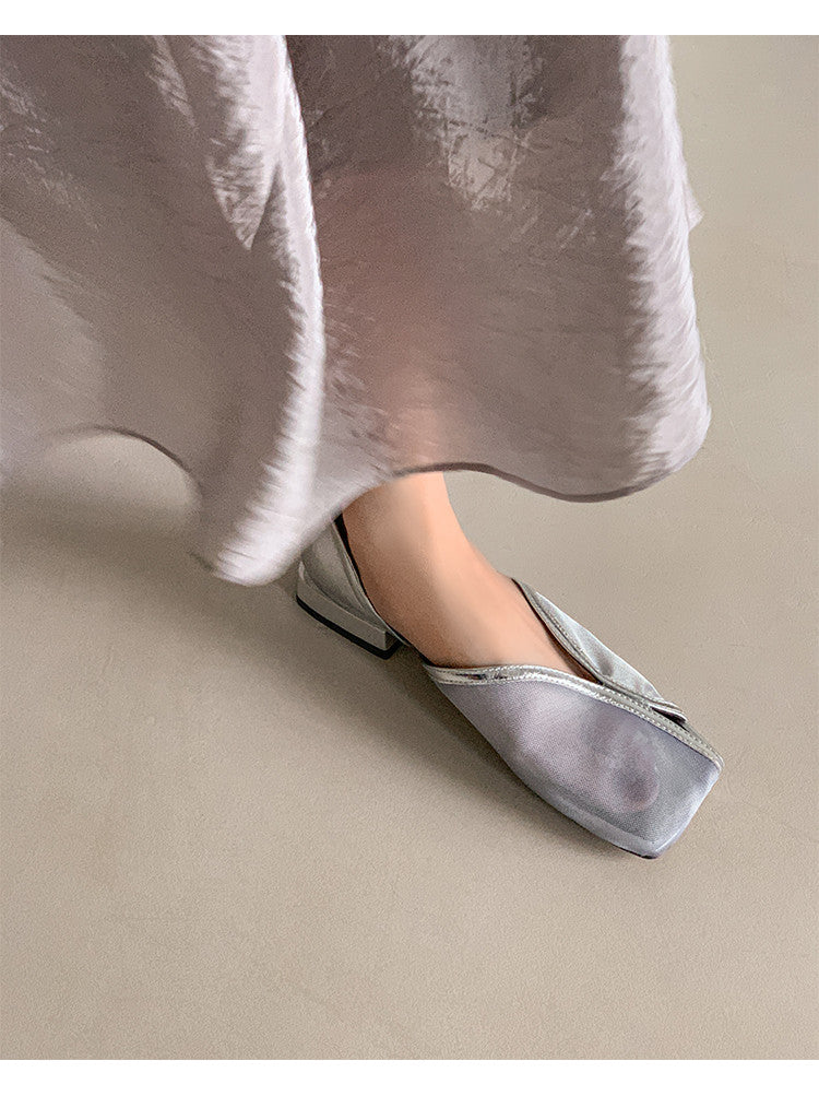 Karin Luna In Stock Spot Goods  Square Toe Mesh Sandals