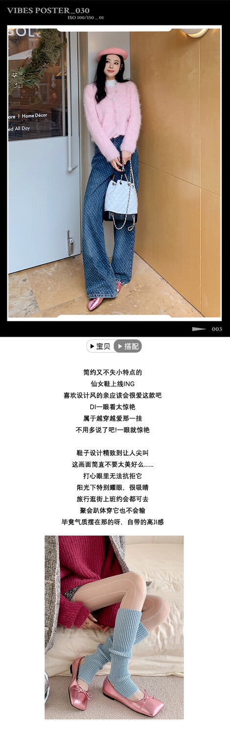 Karin Luna In Stock Spot Goods  Hurry up and grab this hot item!！Square-Toed Flat Granny Shoes