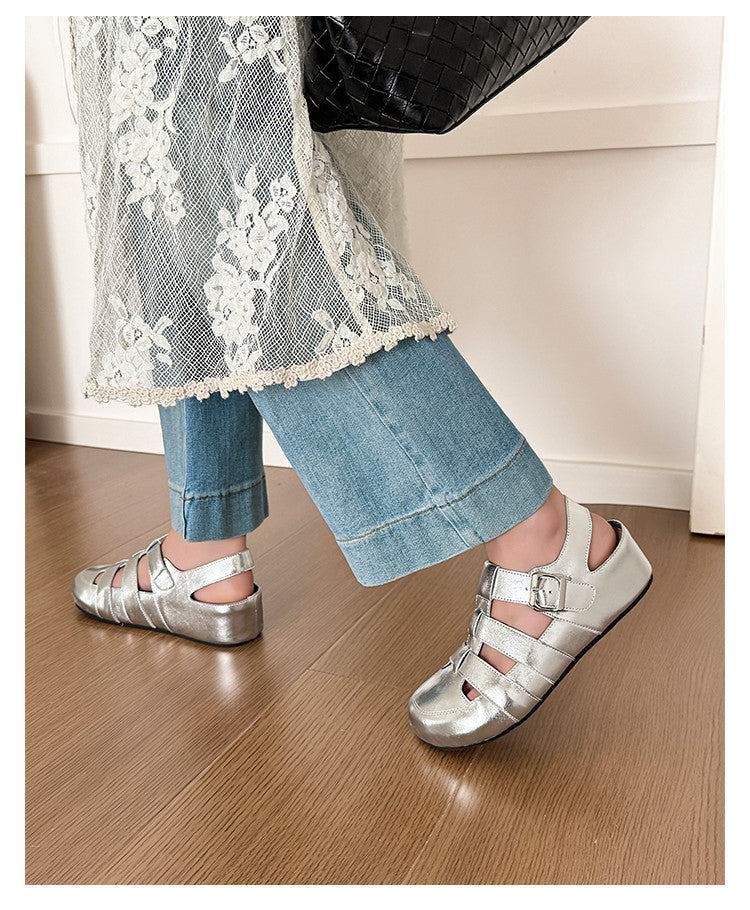 Karin Luna Full Layer Inside and Out~Basic Versatile Perforated Round Toe Birkenstock Shoes