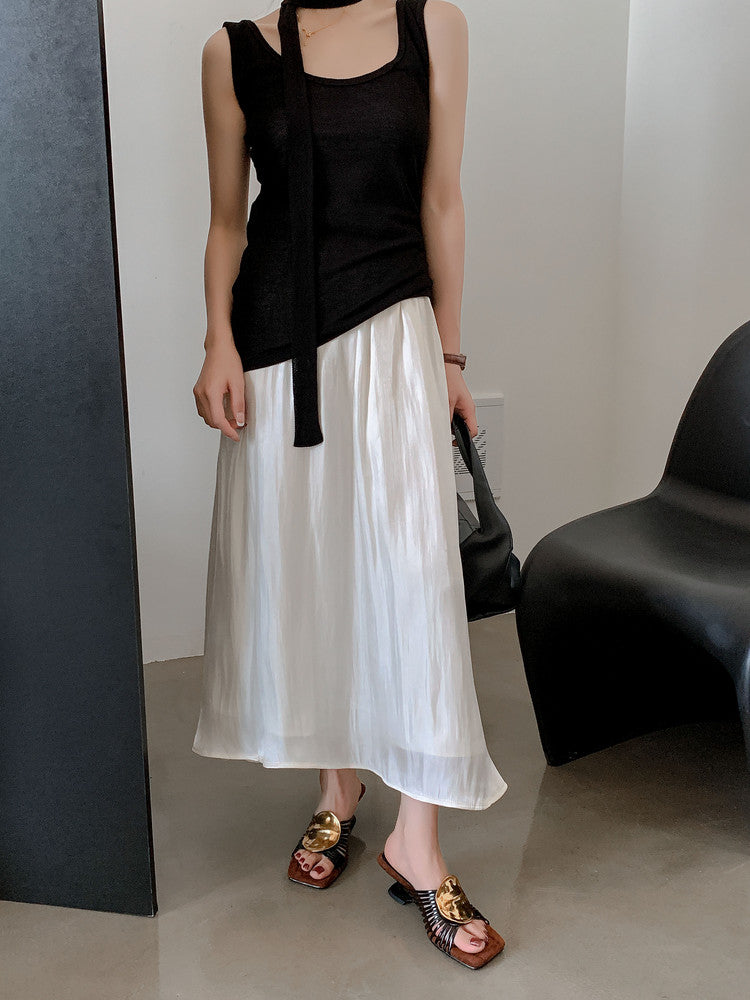 Karin Luna Bestseller Popular New Image  Comes with data plan included Resort Style Irregular Heel Thin Strap Slippers