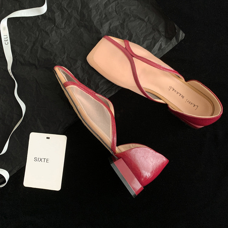 Karin Luna In Stock Spot Goods  Square Toe Mesh Sandals
