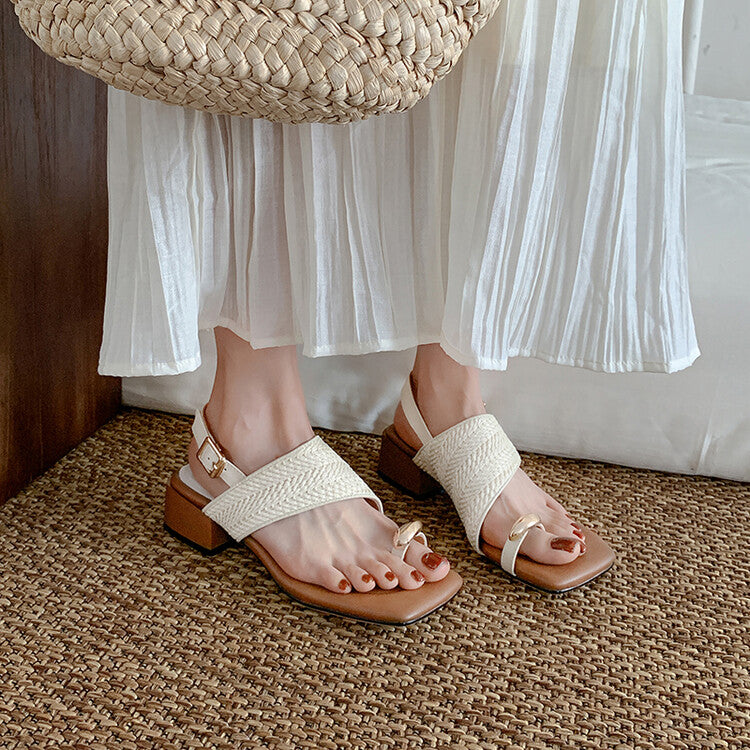 Karin Luna Hot Item Hot Item Spot Goods Featured Bestsellers Holiday Style Woven Sofa Sandals