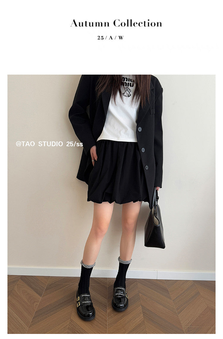 Karin Luna In Stock Spot Goods  Retro Style Slip-On Metal Buckle Loafers