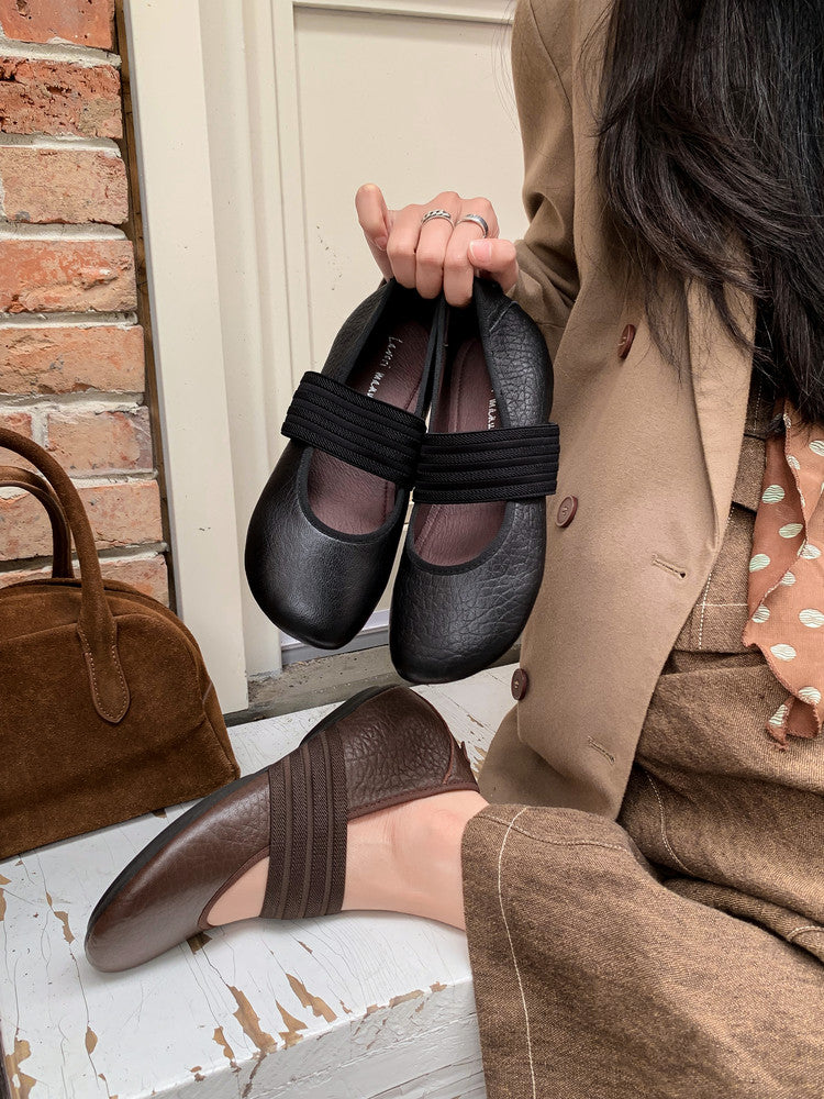 Karin Luna Full Layer Inside and Out~Basic Versatile Hidden Heel Granny Flats
