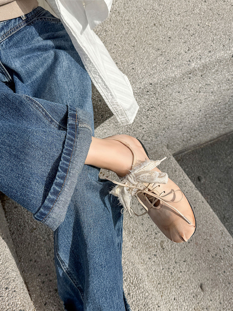 Karin Luna In Stock In Stock  Xiaohongshu Hot Sale Full Leather Round Toe Deep Mouth Single Shoes