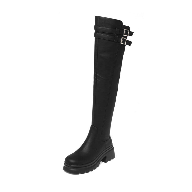 Karin Luna In Stock is the Way to Go！ Basic Thick-Soled Over-the-Knee Boots Super Soft Sheepskin Classic