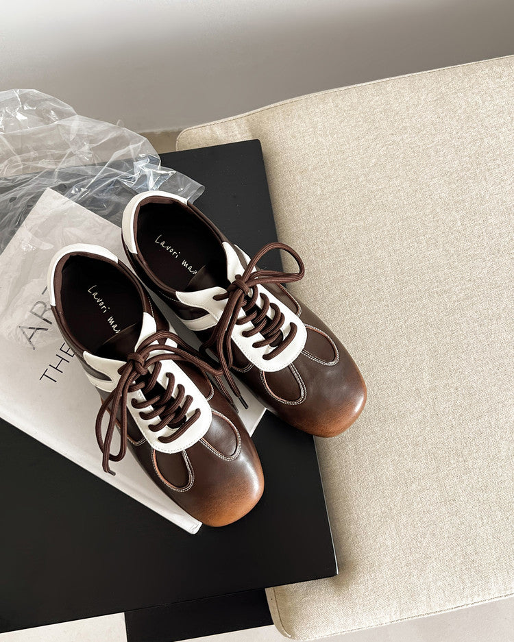 Karin Luna Casual Shoes Series~ Spot Goods Spot Goods Hot-selling Lace-up Hidden Heel Deep Mouth Single Shoes