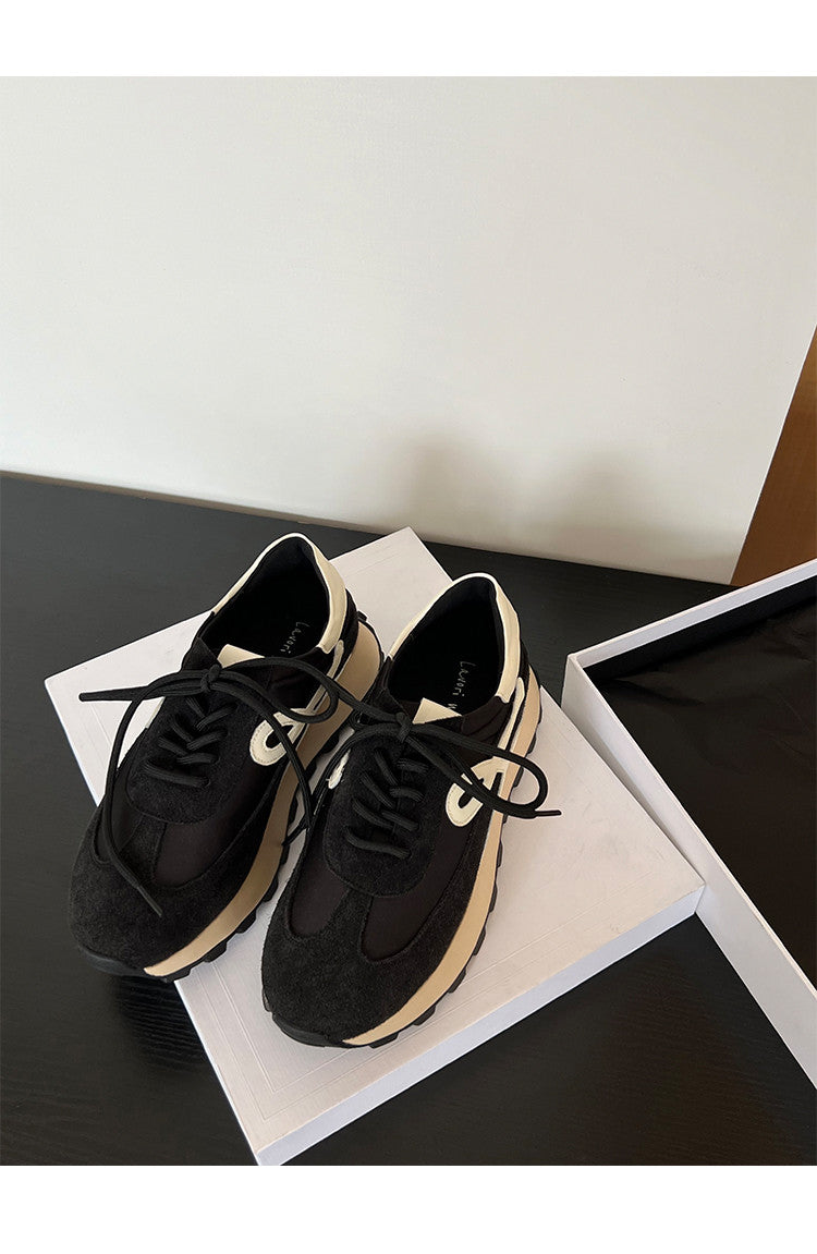Karin Luna Casual Shoes Series~  In Stock Hot-Selling Versatile Lace-Up Thick-Soled Deep Mouth Single Shoes