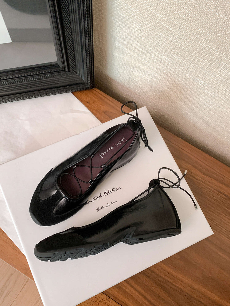 Karin Luna Basic Versatile British Style Casual Lace-up Flats