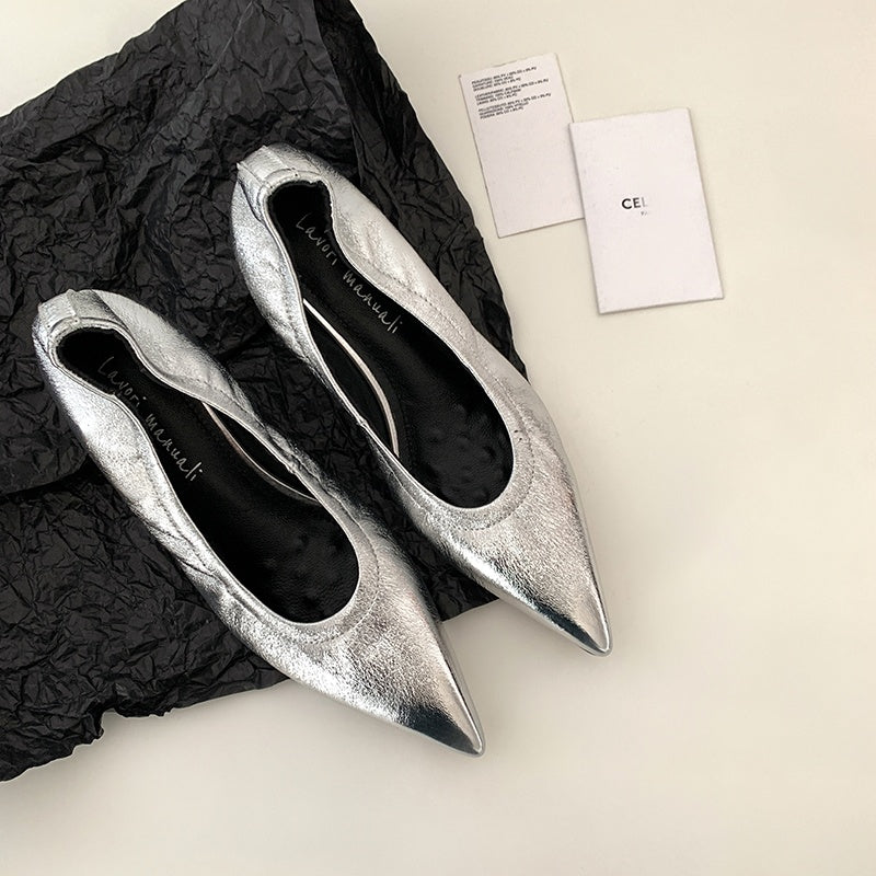 Karin Luna In Stock Spot Goods    Vintage Classic Style Shallow Mouth Single Shoes