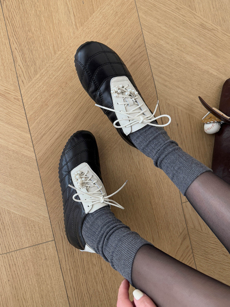 Karin Luna Casual Shoes Series~  In stock Xiaohongshu Hot-Selling Lace-Up Thick-Soled Deep Mouth Single Shoes