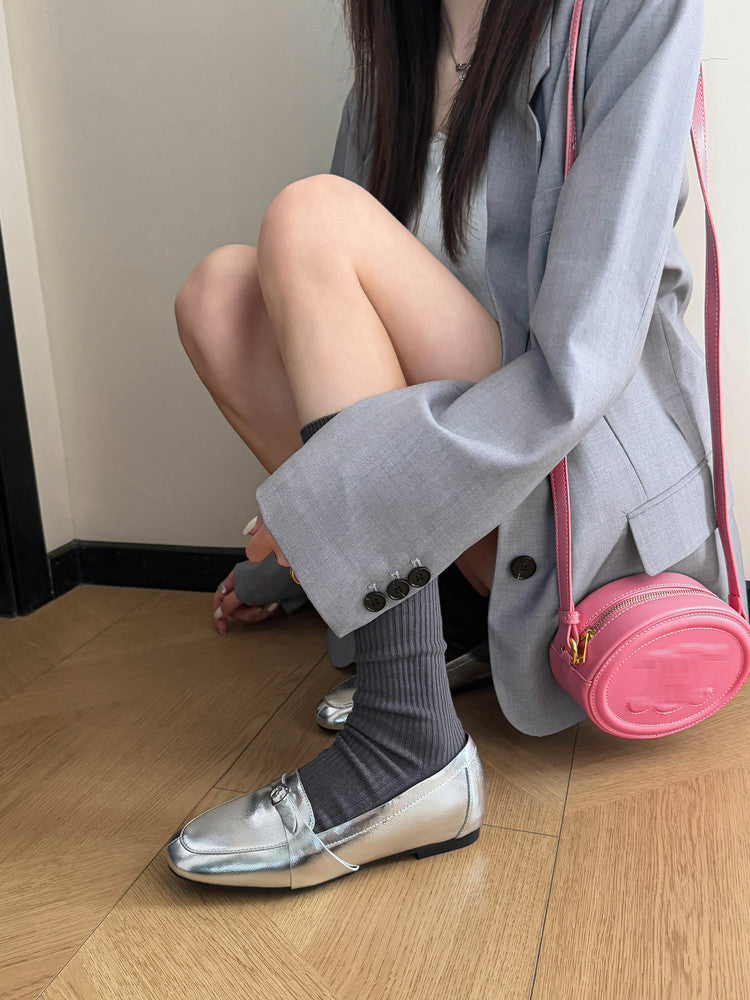 Karin Luna In Stock Spot Goods Basic Versatile British Style Single Shoes