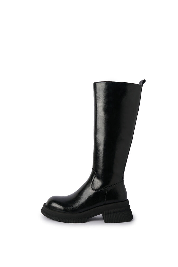 Karin Luna In Stock Spot Goods  Always in stock  Classic Basic Style Round Toe Thick Sole Knight Boots