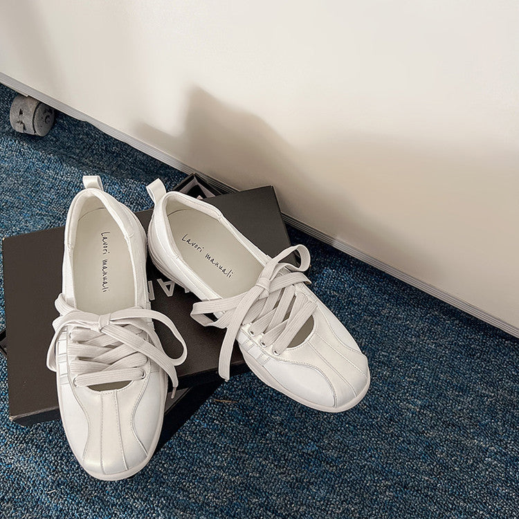 Karin Luna Casual Shoes Series~  In Stock Hot-Selling Versatile Lace-Up Casual Deep Mouth Flats