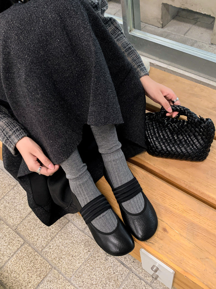 Karin Luna Full Layer Inside and Out~Basic Versatile Hidden Heel Granny Flats