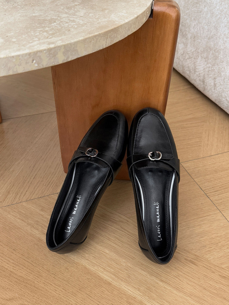 Karin Luna In Stock Spot Goods Basic Versatile British Style Single Shoes
