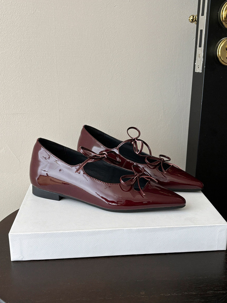 Karin Luna In Stock Spot Goods  Hot-selling Element Bowknot Square Toe Pointed Toe Single Shoes