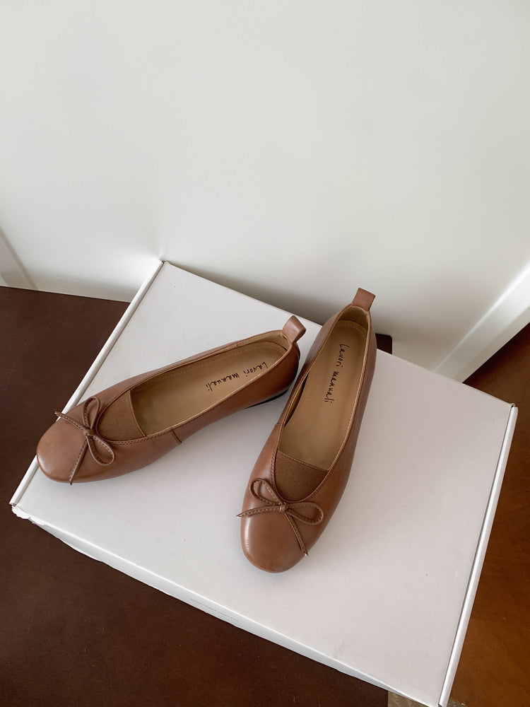Karin Luna Full Layer Inside and Out~Basic Versatile Bow Hidden Heel Shoes