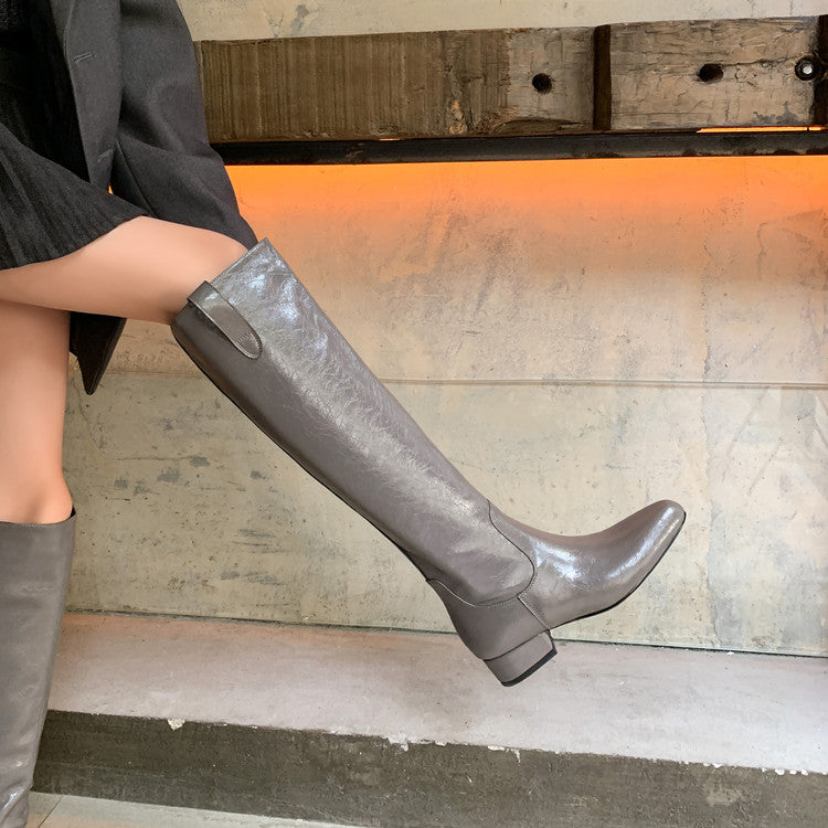 Karin Luna In Stock In Stock Classic Slip-On Straight Long Boots