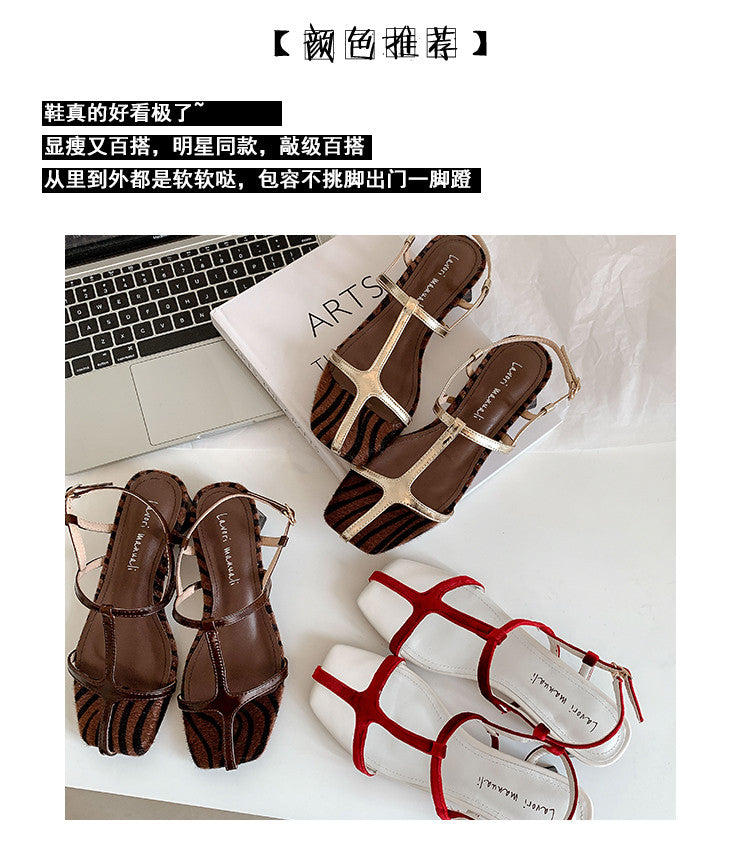 Karin Luna In Stock Spot Goods Vacation style t Strappy Open-Toe Flat Sandals