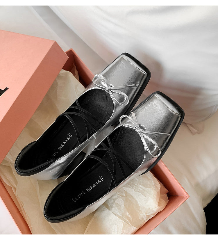 Karin Luna Hot Item Hot Item Xiaohongshu Hot Item  Comes with Bowknot Mary Jane Flats