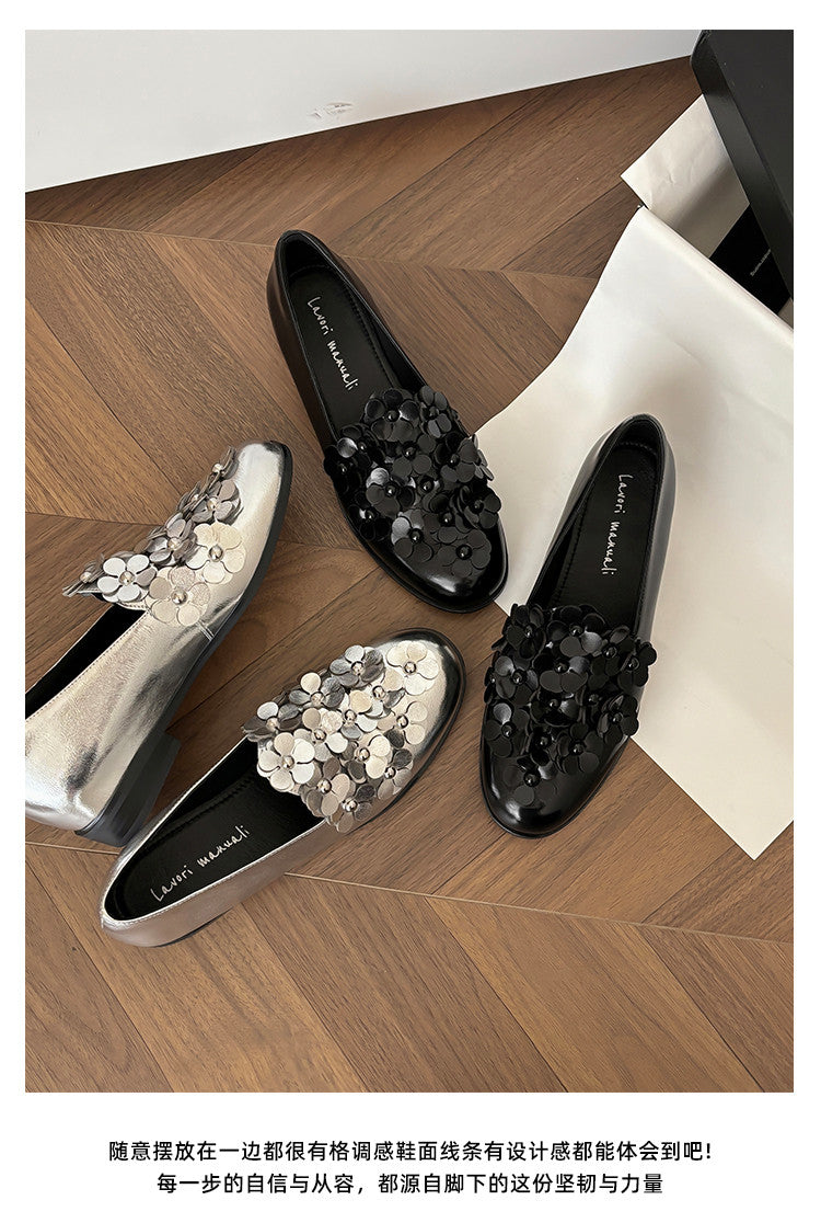 Karin Luna Casual Shoes Series~  Spot Goods In Stock Floral British Style Deep Mouth Single Shoes
