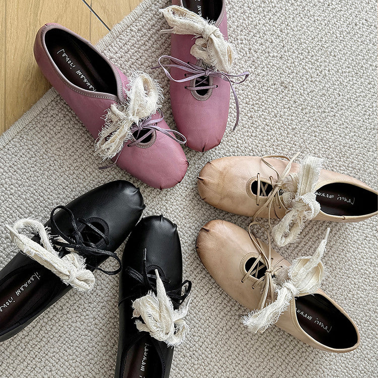 Karin Luna In Stock In Stock  Xiaohongshu Hot Sale Full Leather Round Toe Deep Mouth Single Shoes