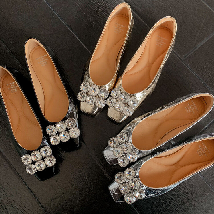 Karin Luna High Quality Low Price ！Hot-selling Fasteners Full leather inside and out Trendy Plaid Fabric Super Beautiful Flat Cowhide Shoes