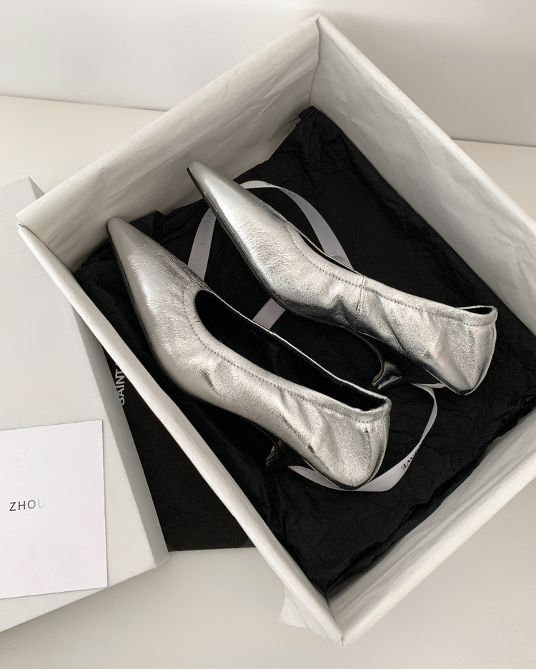 Karin Luna In Stock Spot Goods    Vintage Classic Style Shallow Mouth Single Shoes