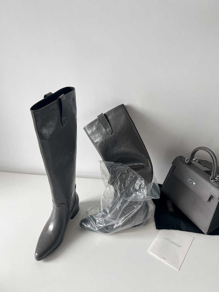 Karin Luna In Stock In Stock Classic Slip-On Straight Long Boots