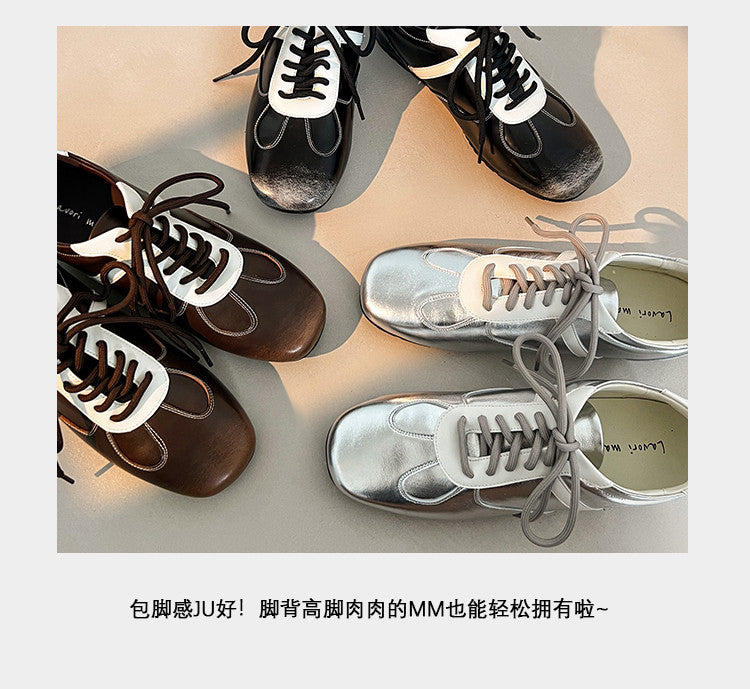 Karin Luna Casual Shoes Series~ Spot Goods Spot Goods Hot-selling Lace-up Hidden Heel Deep Mouth Single Shoes