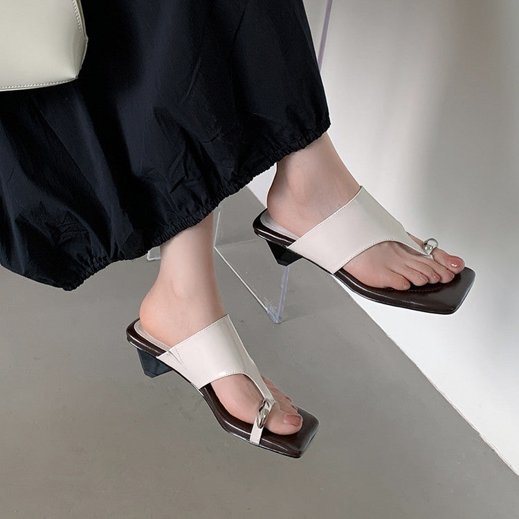 Karin Luna In Stock  Spot Goods   Casual Style Square Toe Slip-On Super Comfortable Slippers