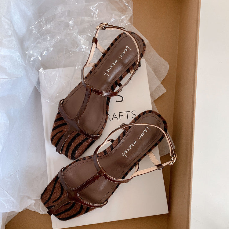 Karin Luna In Stock Spot Goods Vacation style t Strappy Open-Toe Flat Sandals