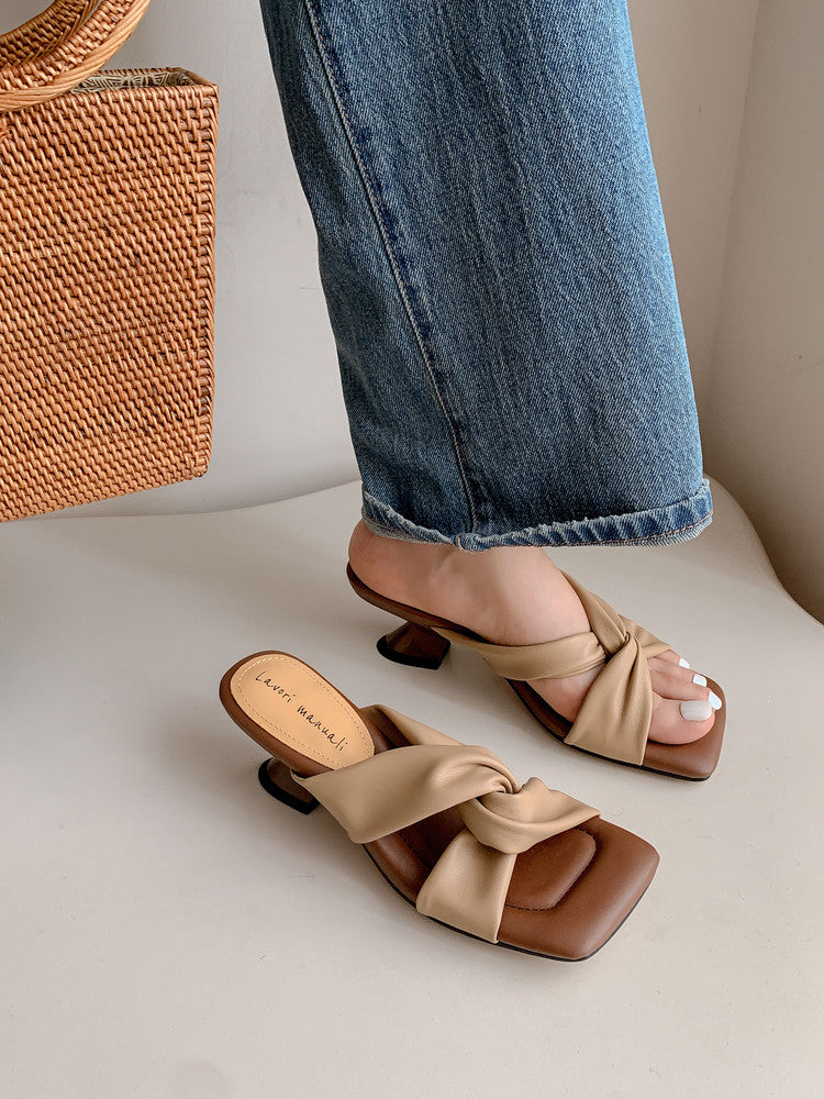 Karin Luna In Stock In Stock Basic Versatile Cross Strap Sofa Insoles Slippers