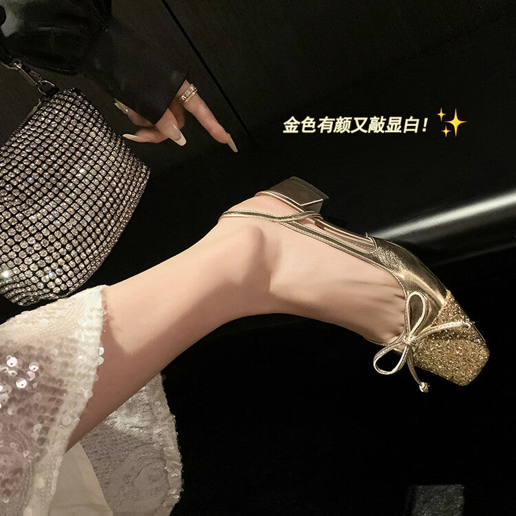 Karin Luna In Stock Spot Goods  Square Head Butterfly Knot Square Toe Unique Gretel Sandals