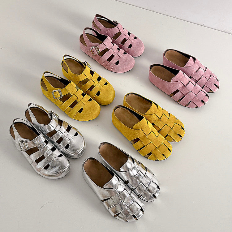 Karin Luna Full Layer Inside and Out~Basic Versatile Perforated Round Toe Birkenstock Shoes