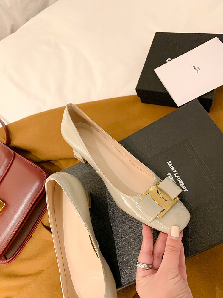 Karin Luna In Stock Spot Goods Classic Bestseller Ferragamo Full Leather Inside and Out Commuting Four Seasons Can Be Worn！