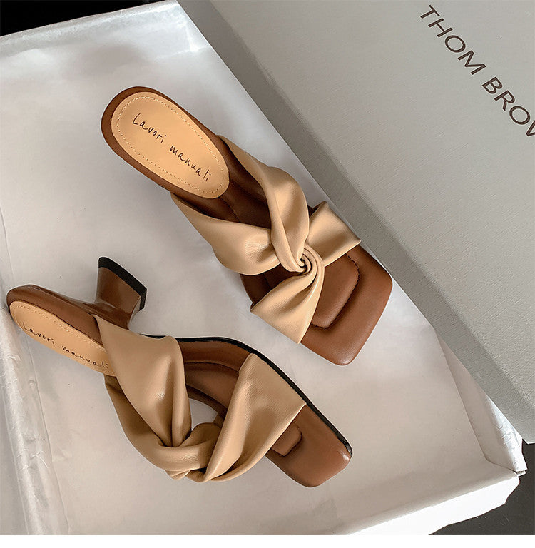 Karin Luna In Stock In Stock Basic Versatile Cross Strap Sofa Insoles Slippers