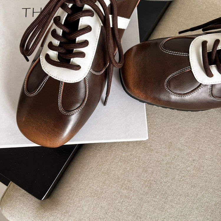 Karin Luna Casual Shoes Series~ Spot Goods Spot Goods Hot-selling Lace-up Hidden Heel Deep Mouth Single Shoes