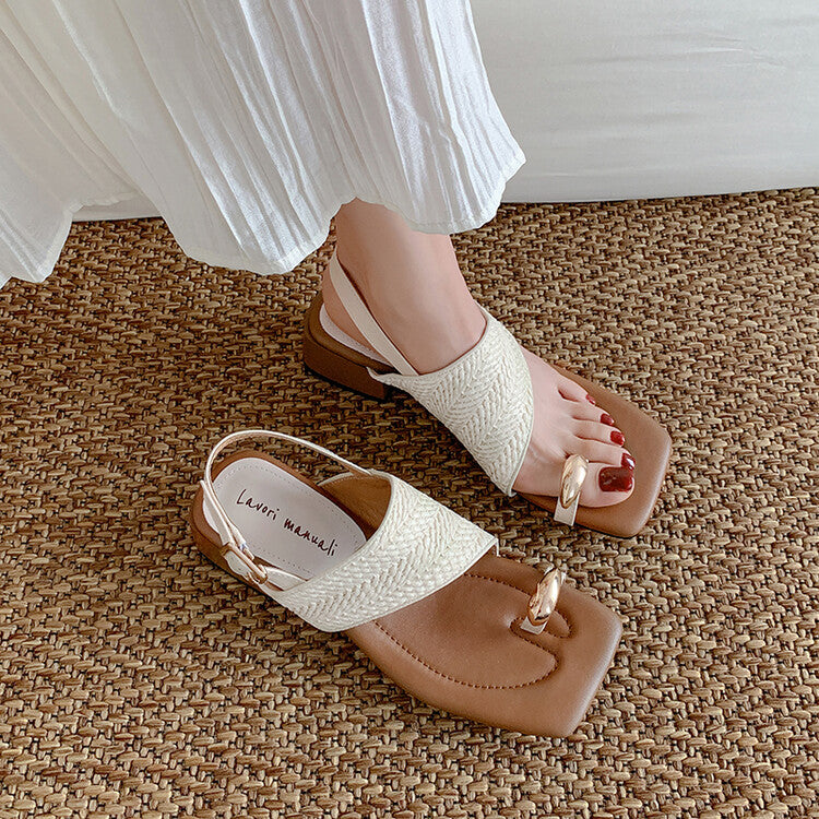 Karin Luna Hot Item Hot Item Spot Goods Featured Bestsellers Holiday Style Woven Sofa Sandals