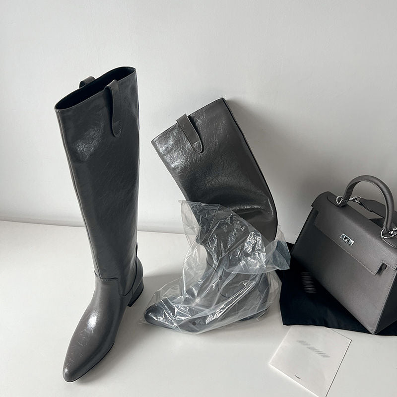 Karin Luna In Stock In Stock Classic Slip-On Straight Long Boots