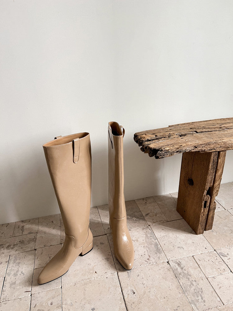 Karin Luna In Stock In Stock Classic Slip-On Straight Long Boots