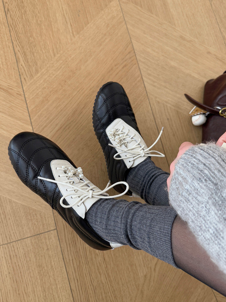 Karin Luna Casual Shoes Series~  In stock Xiaohongshu Hot-Selling Lace-Up Thick-Soled Deep Mouth Single Shoes