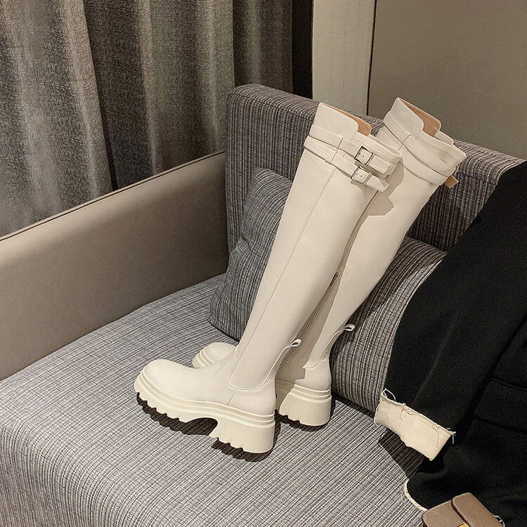Karin Luna In Stock is the Way to Go！ Basic Thick-Soled Over-the-Knee Boots Super Soft Sheepskin Classic